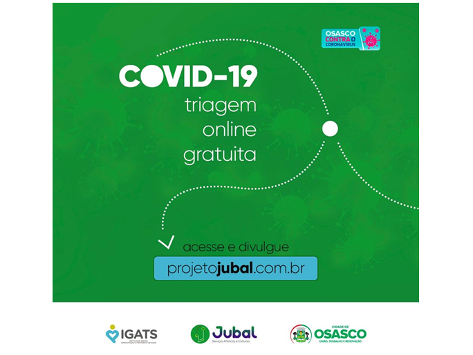 Notícia: Projeto Jubal - Triagem online gratuita.