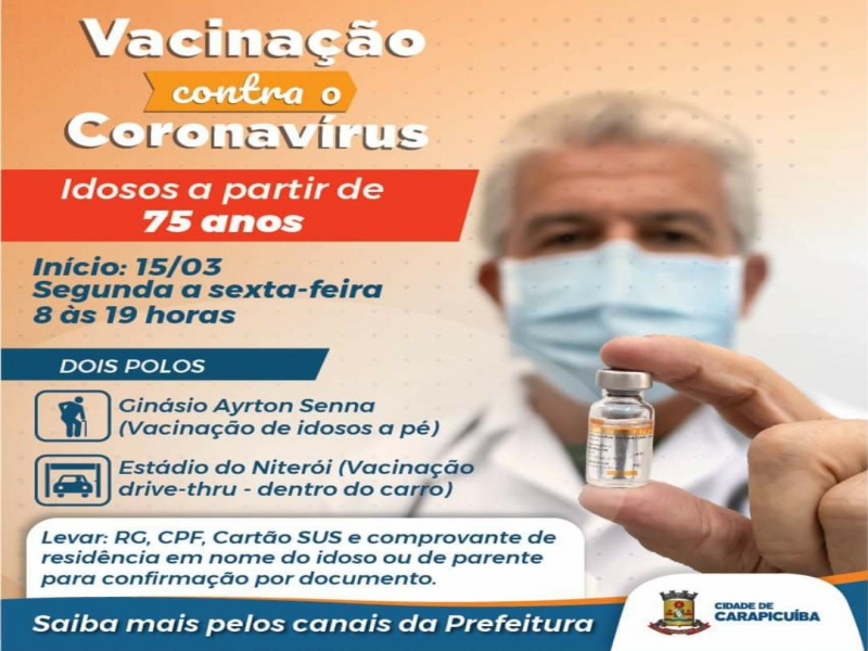 Notícia: Vacinação contra o Coronavírus.